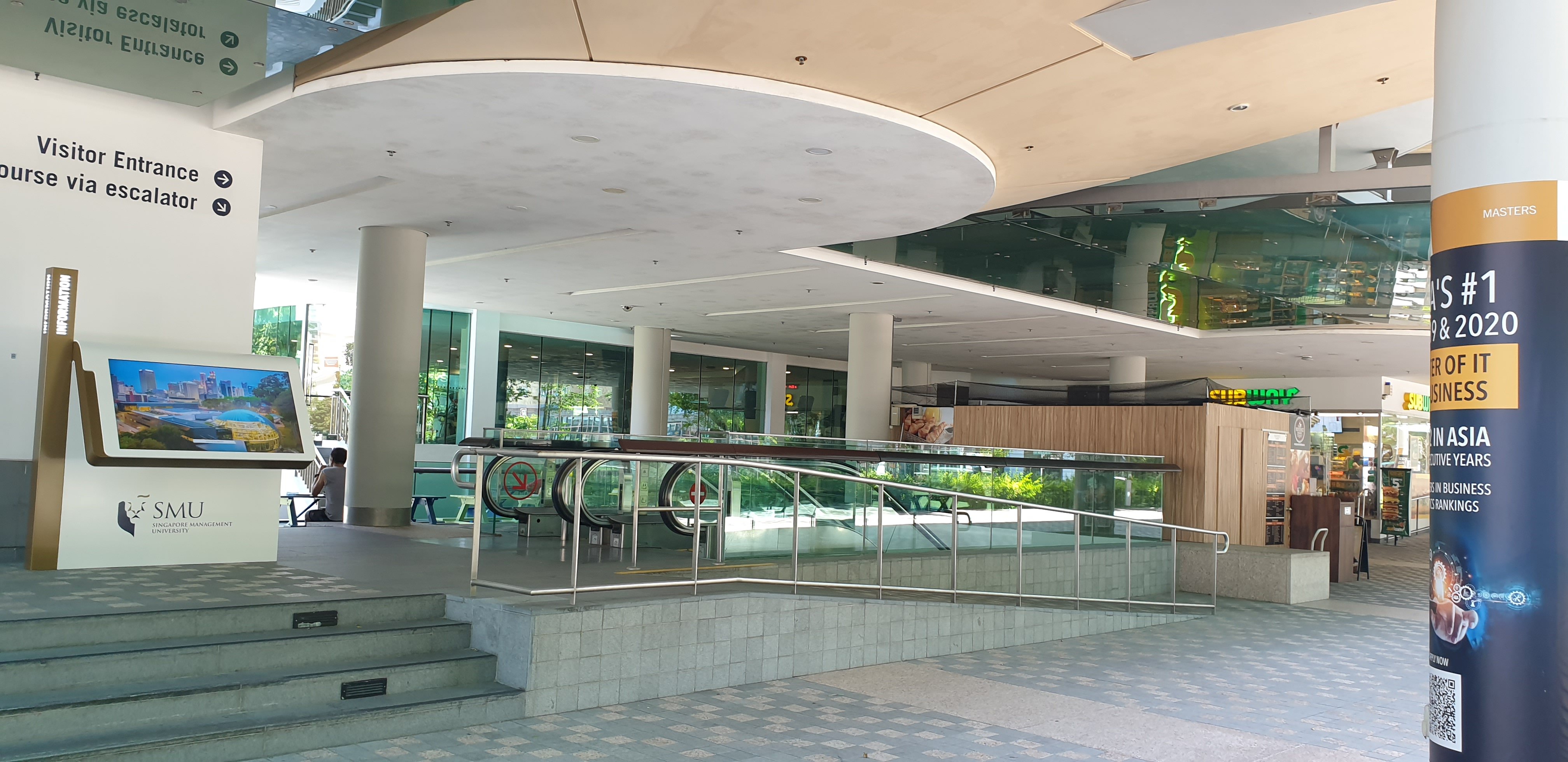 Located at SCIS ground level, next to the escalator opposite Subway.
