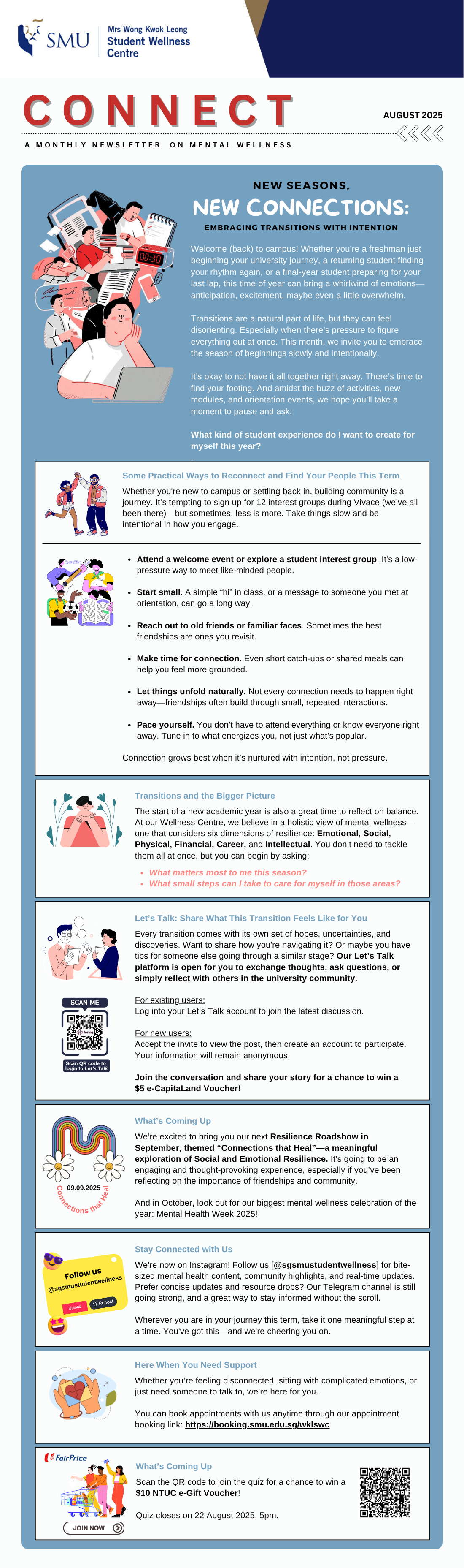 CONECT August Issue - New Seasons, New Connections: Embracing Transitions with Intention