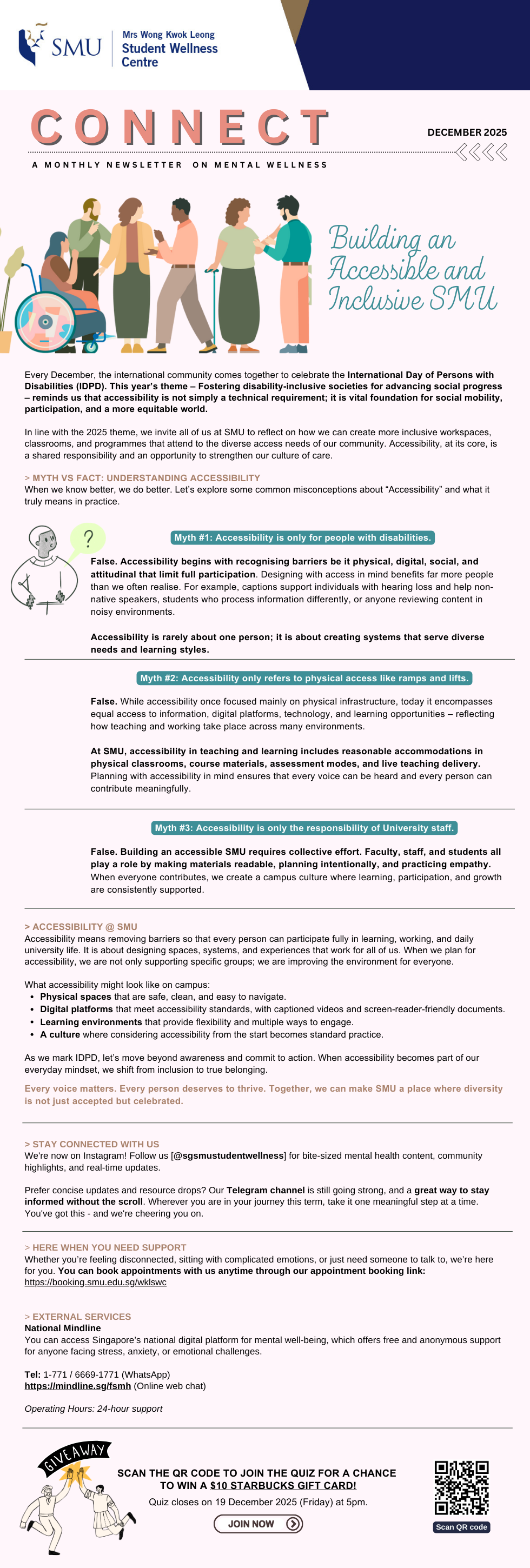 CONNECT December Issue: International Day of Persons with Disabilities (IDPD) 