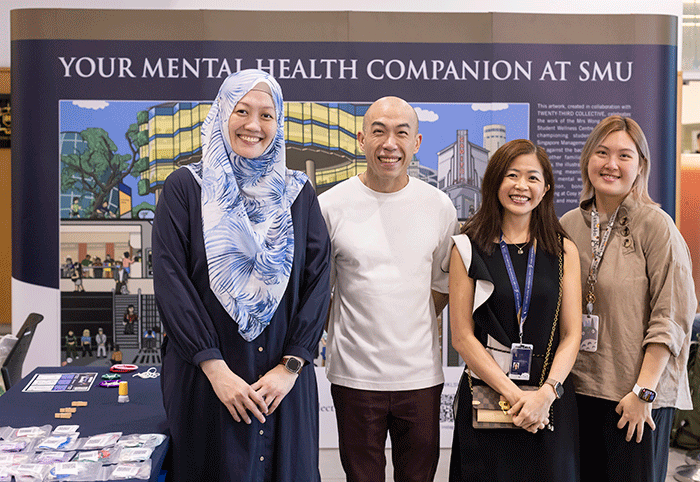 Group photo with Associate Dean of Students, Assistant Prof Aidan Wong with event organisers